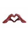 SCULPTURE MAINS COEUR ROUGE GILDE