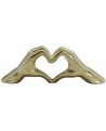 SCULPTURE MAINS COEUR OR SATINE GILDE