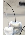 SCULPTURE CERISE FEUILLE D'ARGENT MM GILDE