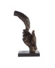 SCULPTURE "TWO HANDS" BRONZE GILDE