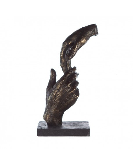 SCULPTURE "TWO HANDS" BRONZE GILDE