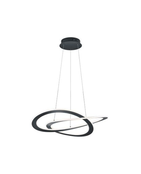 SUSPENSION LED OAKLAND ANTHRACITE TRIO