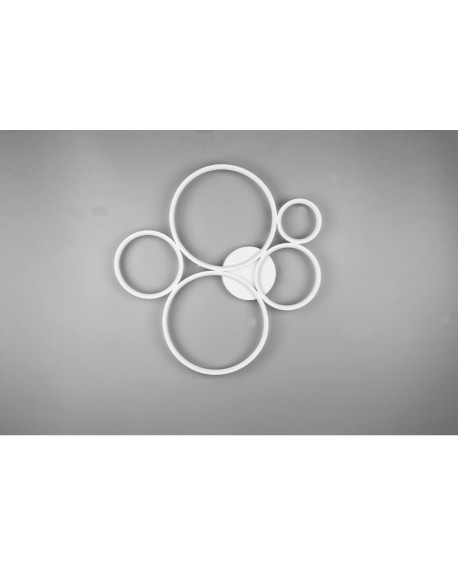 PLAFONNIER 5L LED RONDO BLANC MAT TRIO