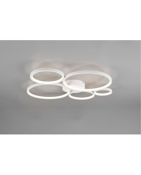 PLAFONNIER 5L LED RONDO BLANC MAT TRIO