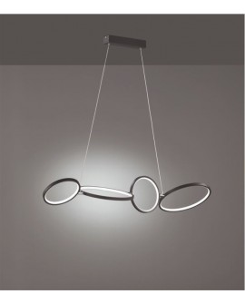 SUSPENSION 4L LED RONDO NOIR MAT TRIO