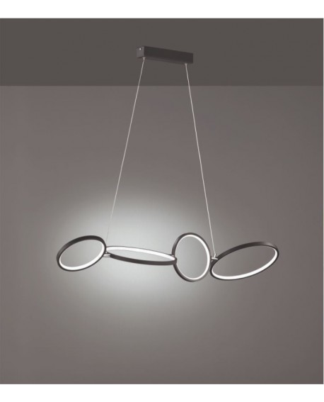 SUSPENSION 4L LED RONDO NOIR MAT TRIO