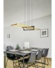 SUSPENSION LED SALINAS BRONZE SATINE ET NOIR MAT TRIO