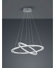 SUSPENSION 2 CERCLES LED DURBAN NICKEL MAT TRIO