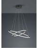 SUSPENSION 2 CERCLES LED DURBAN ANTHRACITE TRIO