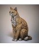 CAT SITTING GINGER BY EDGE SCULPTURE