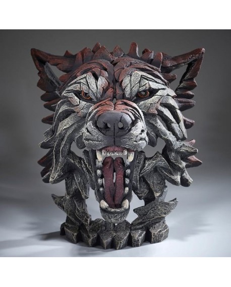 WOLF BUST TIMBER BY EDGE SCULPTURE