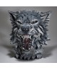 WOLF BUST GREY BY EDGE SCULPTURE