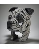 STAFFORDSHIRE BULL TERRIER BUST WHITE BY EDGE SCULPTURE