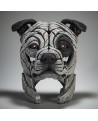 STAFFORDSHIRE BULL TERRIER BUST BY EDGE SCULPTURE