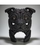 STAFFORDSHIRE BULL TERRIER BUST BLACK BY EDGE SCULPTURE