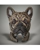 FRENCH BULLDOG BUST FAWN BY EDGE SCULPTURE