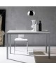 TABLE REPAS KERWIN BLANC/ALUMINIUM LA SEGGIOLA