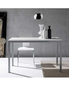 TABLE REPAS KERWIN BLANC/ALUMINIUM LA SEGGIOLA