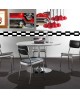 TABLE REPAS MAX BLANC CHROME LA SEGGIOLA