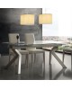 TABLE REPAS TOKIO GLASS TAUPE CLAIR LA SEGGIOLA