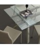 TABLE REPAS TOKIO GLASS TAUPE CLAIR LA SEGGIOLA