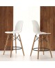 TABOURET DE BAR SHELL STOOL BLANC LA SEGGIOLA