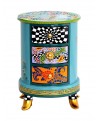 COMMODE RONDE BLEUE 3 TIROIRS TOM'S DRAG