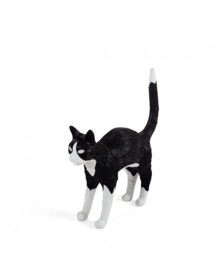 LAMPE CHAT JOBBY BLANC ET NOIR SELETTI