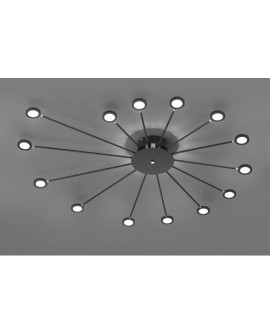 PLAFONNIER LED PEACOCK NOIR MAT TRIO