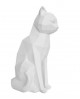 STATUE ORIGAMI CAT SITTING WHITE PRESENT TIME