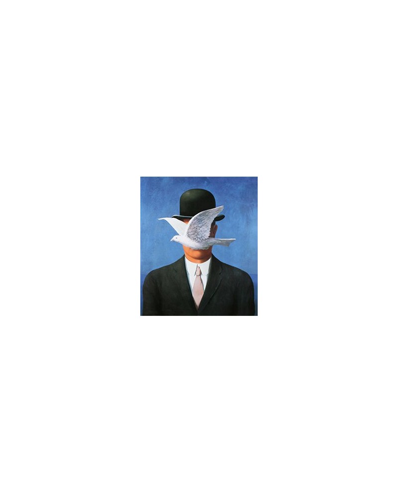 Man with Hat and Dove L'homme Au Chapeau Melon Statue by Magritte