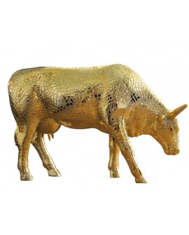 VACHE MIRA MOO GOLD LARGE COWPARADE