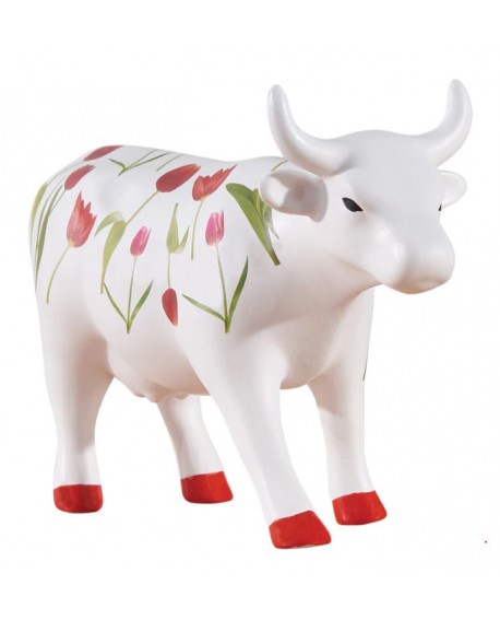 VACHE RED TULIP COW MEDIUM COWPARADE