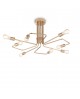 PLAFONNIER TRIUMPH PL8 LAITON VIEILLI IDEAL LUX