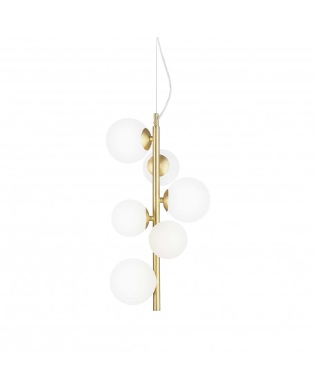 SUSPENSION PERLAGE SP6 LAITON IDEAL LUX