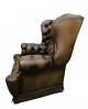 FAUTEUIL BERGERE CUIR CAPITONNE "KENT" RENNAISSANCE