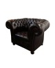 FAUTEUIL CUIR CHESTERFIELD "QUEEN ANN" RENNAISSANCE