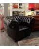 FAUTEUIL CUIR CHESTERFIELD "QUEEN ANN" RENNAISSANCE