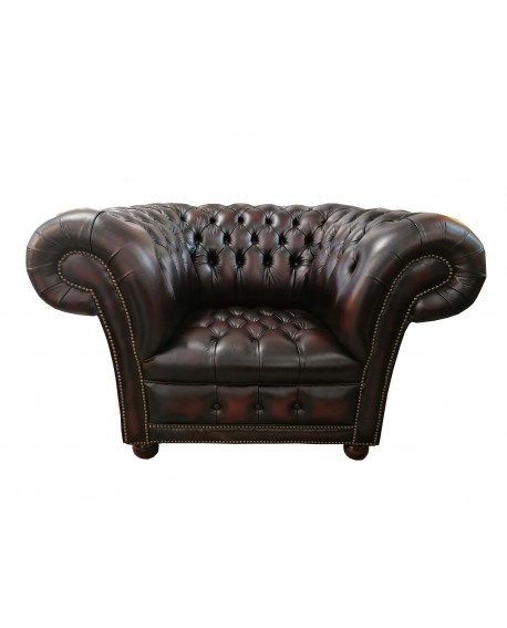 FAUTEUIL CUIR CHESTERFIELD "QUEEN ANN" RENNAISSANCE