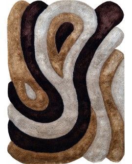 TAPIS FORM BROWN 3D CUT CUT