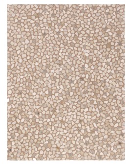 TAPIS ROCKS BEIGE CUIR CUT CUT