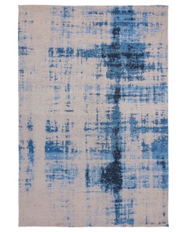 TAPIS MINIMAL BLUE VINTAGE CUT CUT