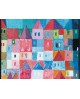 TAPIS COLOURFUL HOUSES WASH AND DRY BY KLEEN-TEX 75 x 120 CM