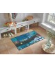 TAPIS STADT IN BLAU WASH AND DRY BY KLEEN-TEX 75 x 120 CM