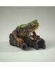 AFRICAN TREE FROG RAINBOW/GREEN BY EDGE SCULPTURE