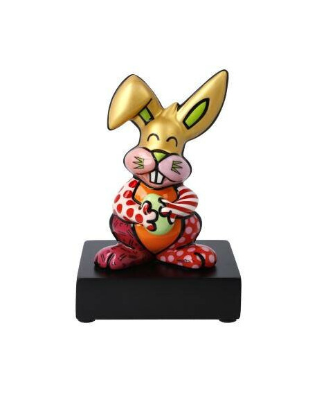 STATUE RB RABBIT ORANGE ROMERO BRITTO GOEBEL