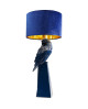 LAMPE PERROQUET BLEU KARE DESIGN