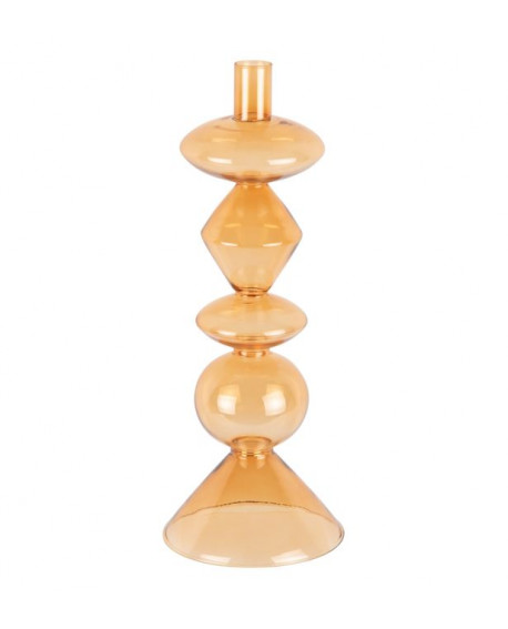 BOUGEOIR CANDLE HOLDER TOTEM GLASS LARGE PRESENT TIME