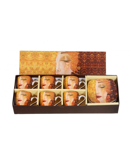 COFFRET 6 TASSES "LARMES D'OR" KLIMT SOCADIS