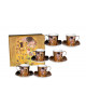 COFFRET 6 TASSES "LE BAISER" KLIMT SOCADIS